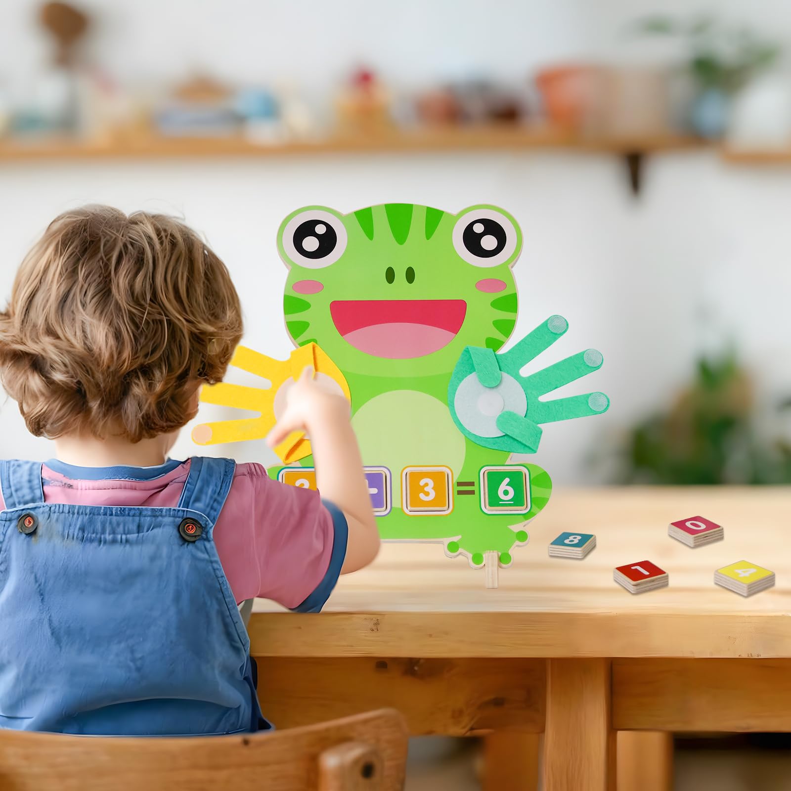 Juguetes de aprendizaje preescolar para niños pequeños de 3, 4, 5 años, bloques de números para contar los dedos para niños, juguetes educativos de manipulación matemática, juguete educativo 4