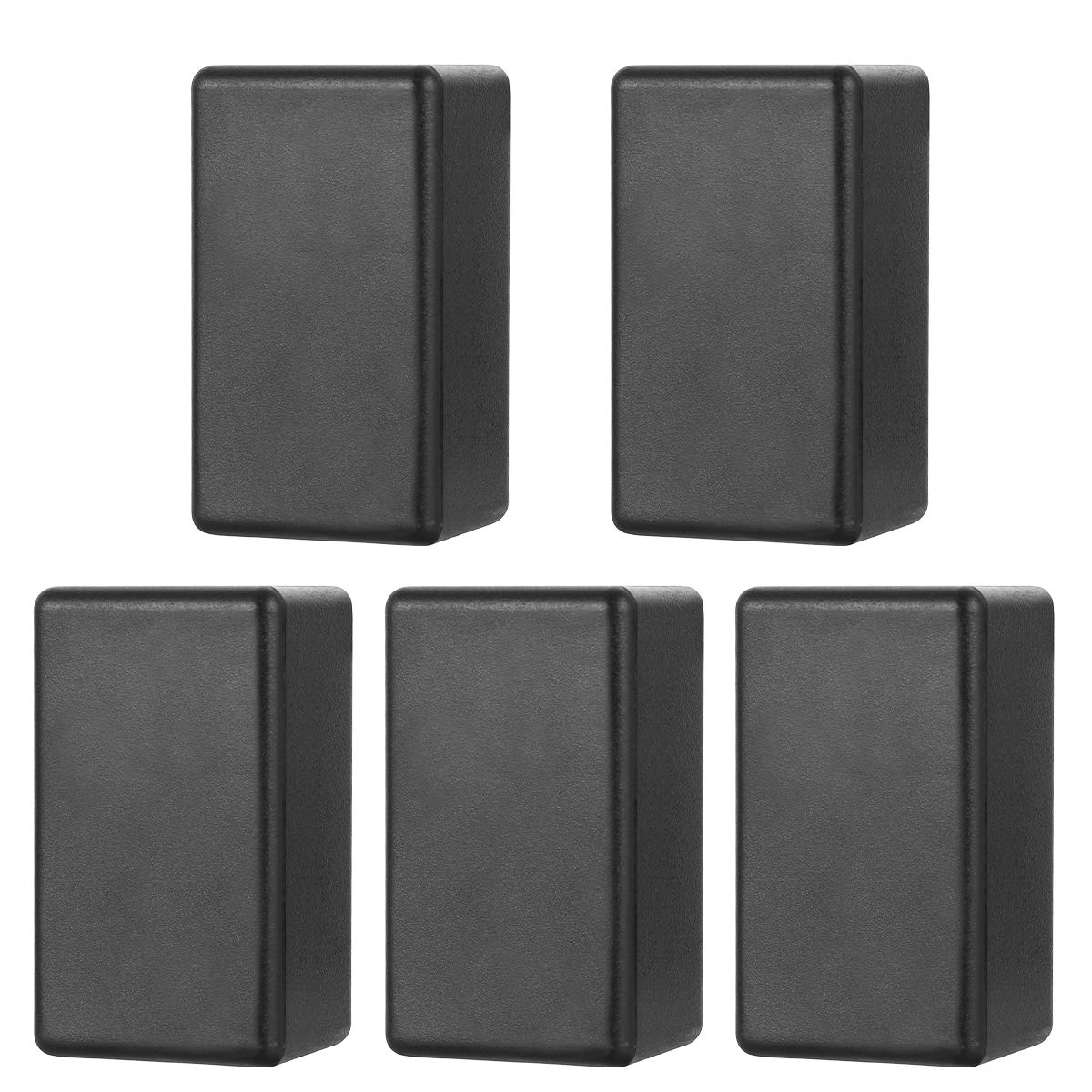 5PCS Etui à projet plastique électronique étanche, boîtier de boîtier de jonction compatible avec le projet électronique, noir (61 x 36 x 25mm)