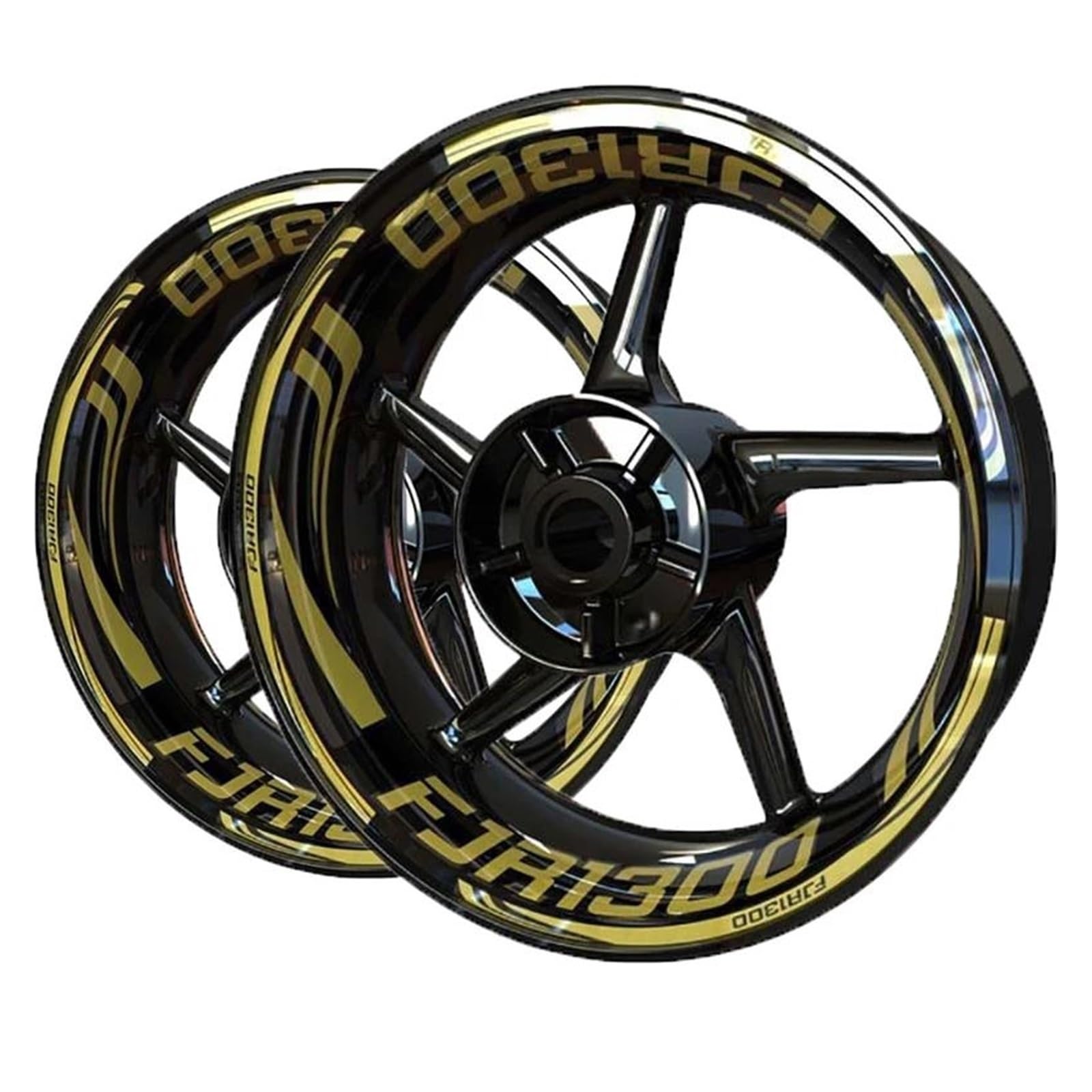 Motorcycle Wheel Stickers Night Reflective Decorative Rim for Yamaha Fjr1300 Fjr 1300(Style 4)