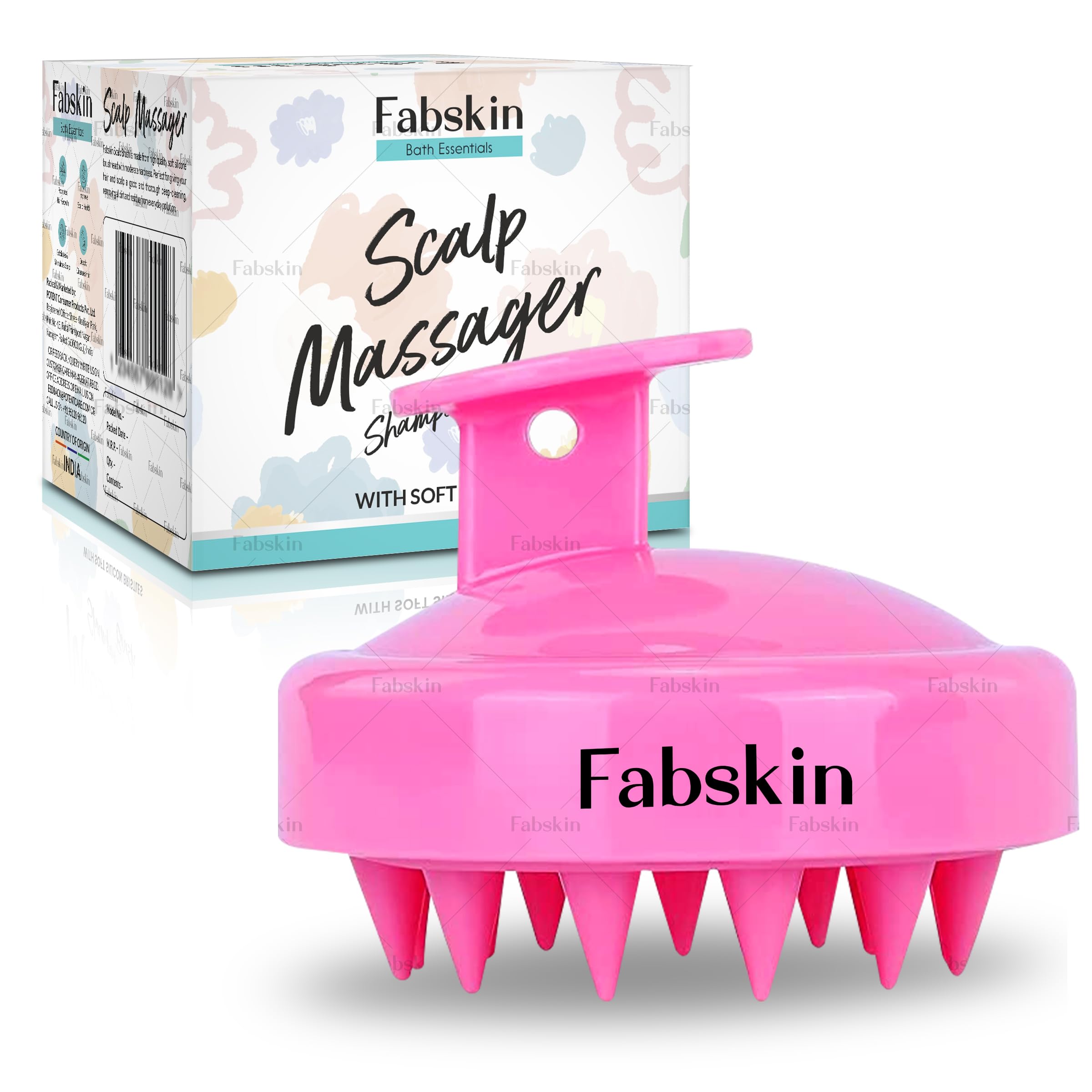 FABSKIN Hair Scalp Massager Shampoo Brush with Soft Silicone Bristles for Anti Dandruff, Exfoliating, Scalp Care Manual Head Massager (Pink) (B0BVX2MLWJ) Amazon Price History, Amazon Price Tracker