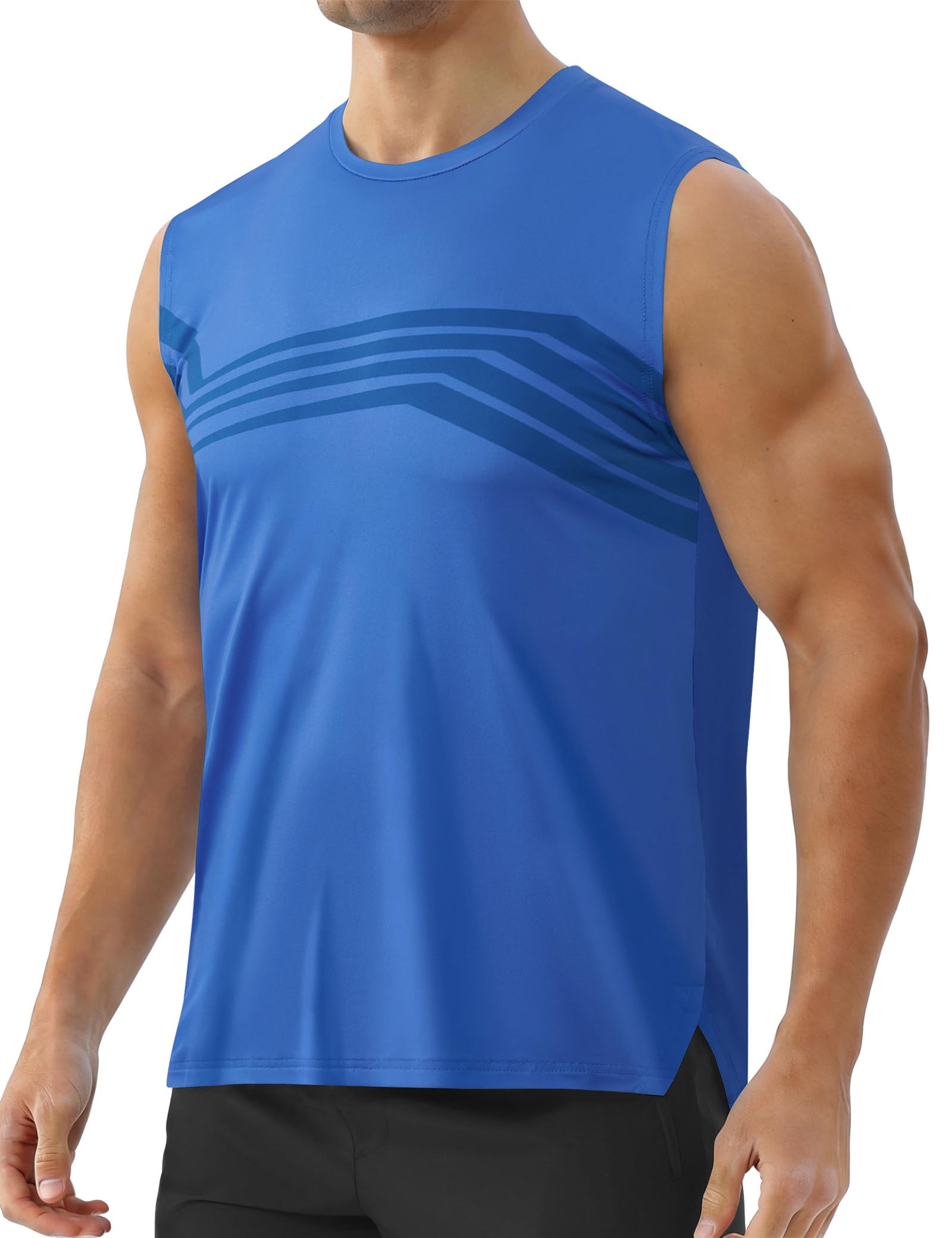 APTRO Herren Tank Top Ärmelloses Muskelshirt Atmungsaktives Schnelltrocknendes Funktionsshirt Elastisch für Gym Fitness Sport Workout