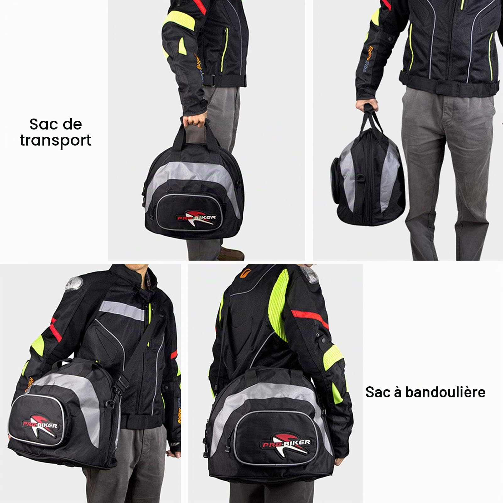 Étui de transport étanche de grande capacité pour casque de moto - 30,5 cm - Sac de rangement - Sac de protection pour casque de moto
