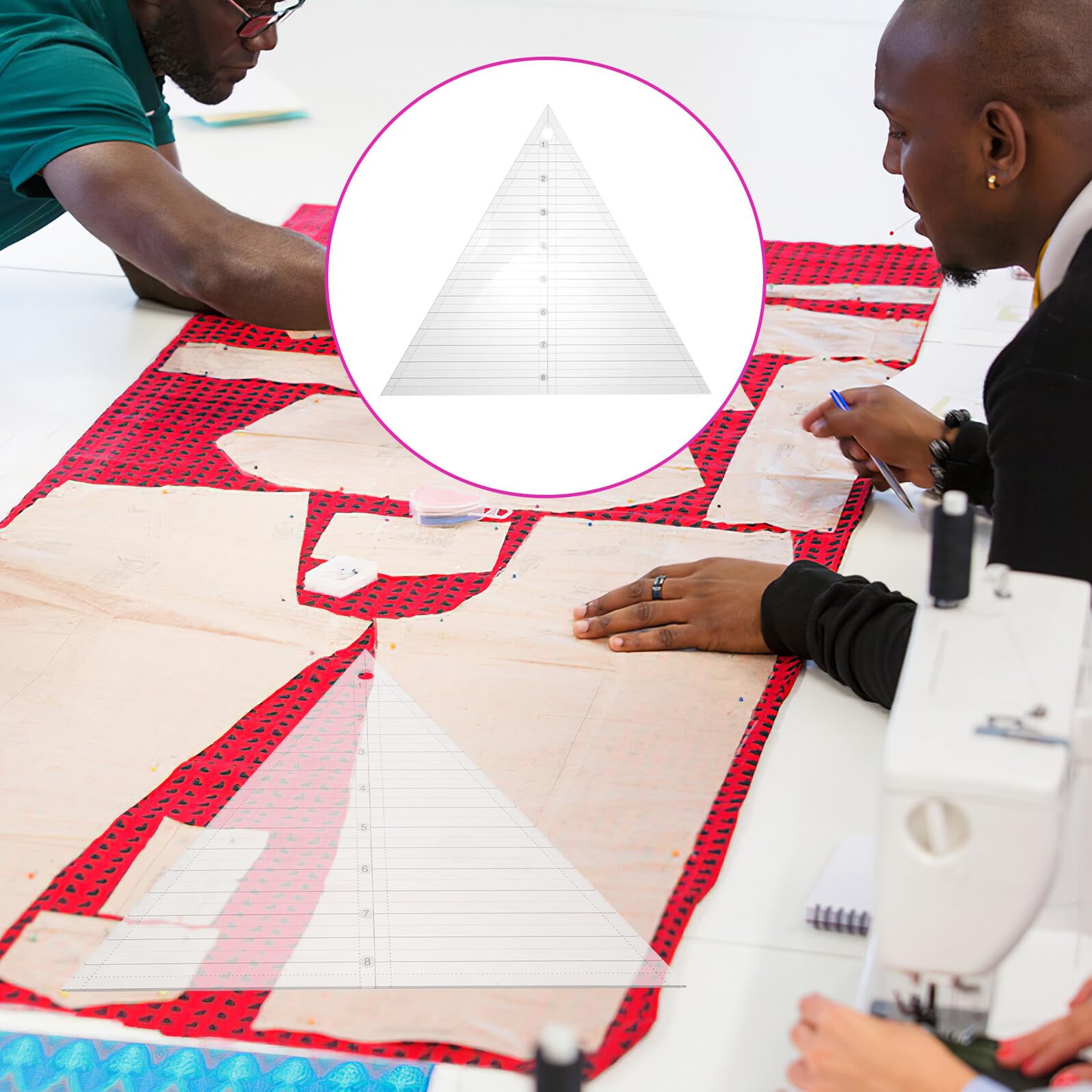 3 Pezzi Righello da Cucito in Acrilico per Patchwork e Trapuntatura Strumento Resistente per Taglio Preciso Tessuti e Progetti DIY