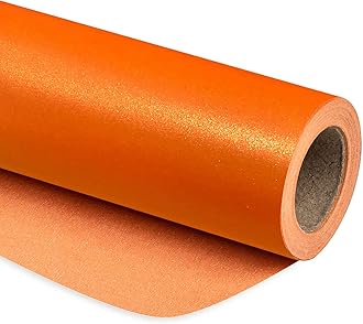 RUSPEPAPearl Orange Matte Wrapping Paper-81.5 Sq Ft-Solid Color Pearly-lustre Paper Perfect for Wedding, Birthday, Christmas, Baby Shower -30Inch X 32.8Feet