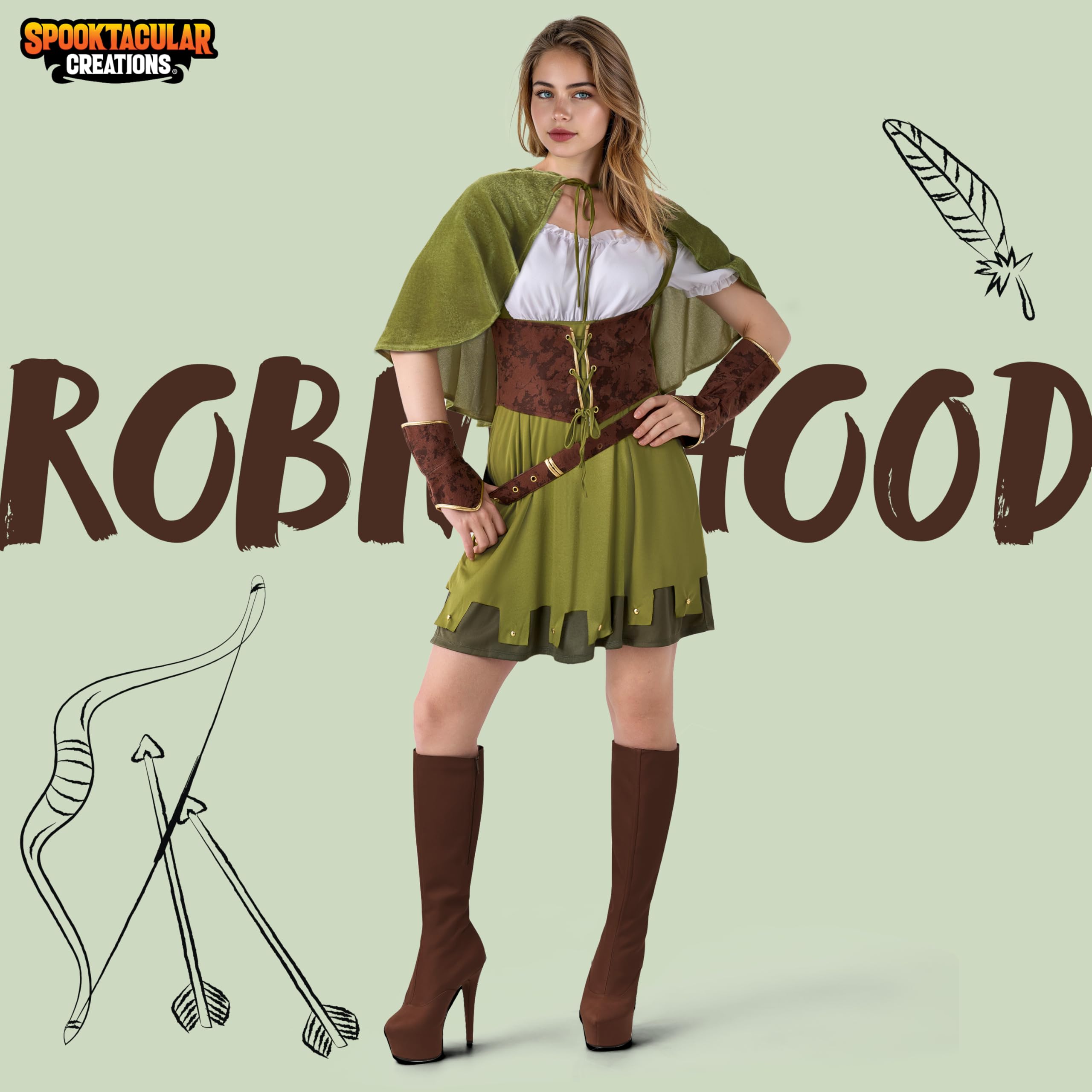 Spooktacular Creations Robin damski kostium z kapturem