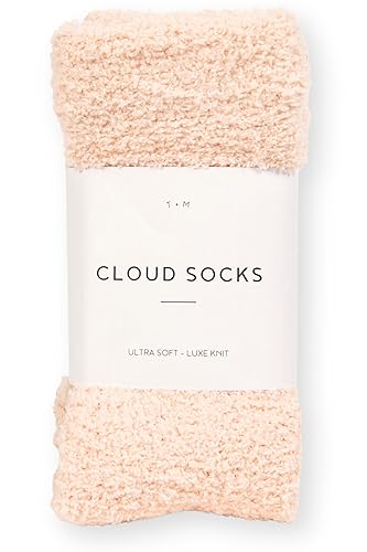 Unboxme Gifts Warm & Cozy Ultra-Luxe Cloud Sock for Women & Men - Super Soft Luxurious Fabric Sleep Socks - 1 Pair - Pink