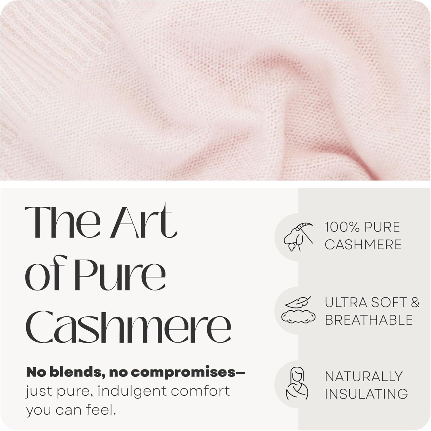 Velanio Cashmere 100% Cashmere Knitted Wrap Pashmina Shawl Extra Large Scarf Stole for Women Travel - Image 4