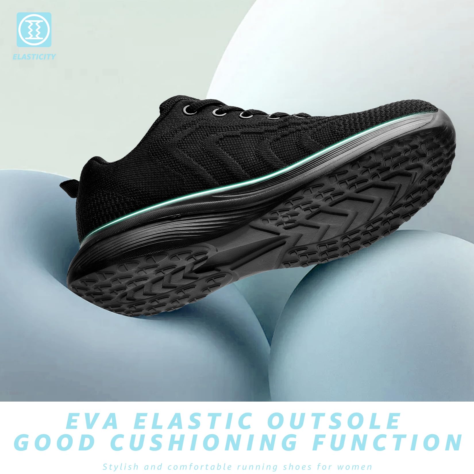 ELAPHURUS Damen Sneaker Atmungsaktiv Hallenturnschuhe Leicht Fitnessschuhe Walking Sportschuhe