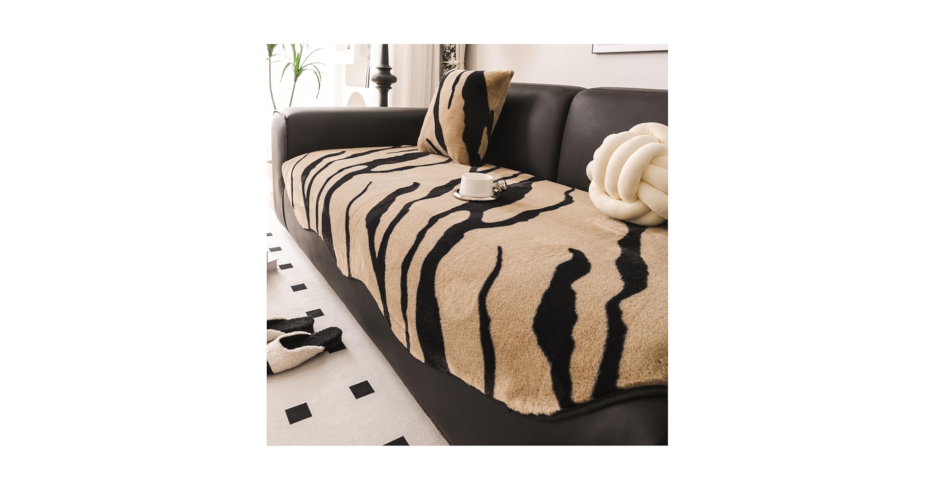 Amazon｜[OceanMap] 牛 アニマル柄 ソファーカバー マルチカバー 80