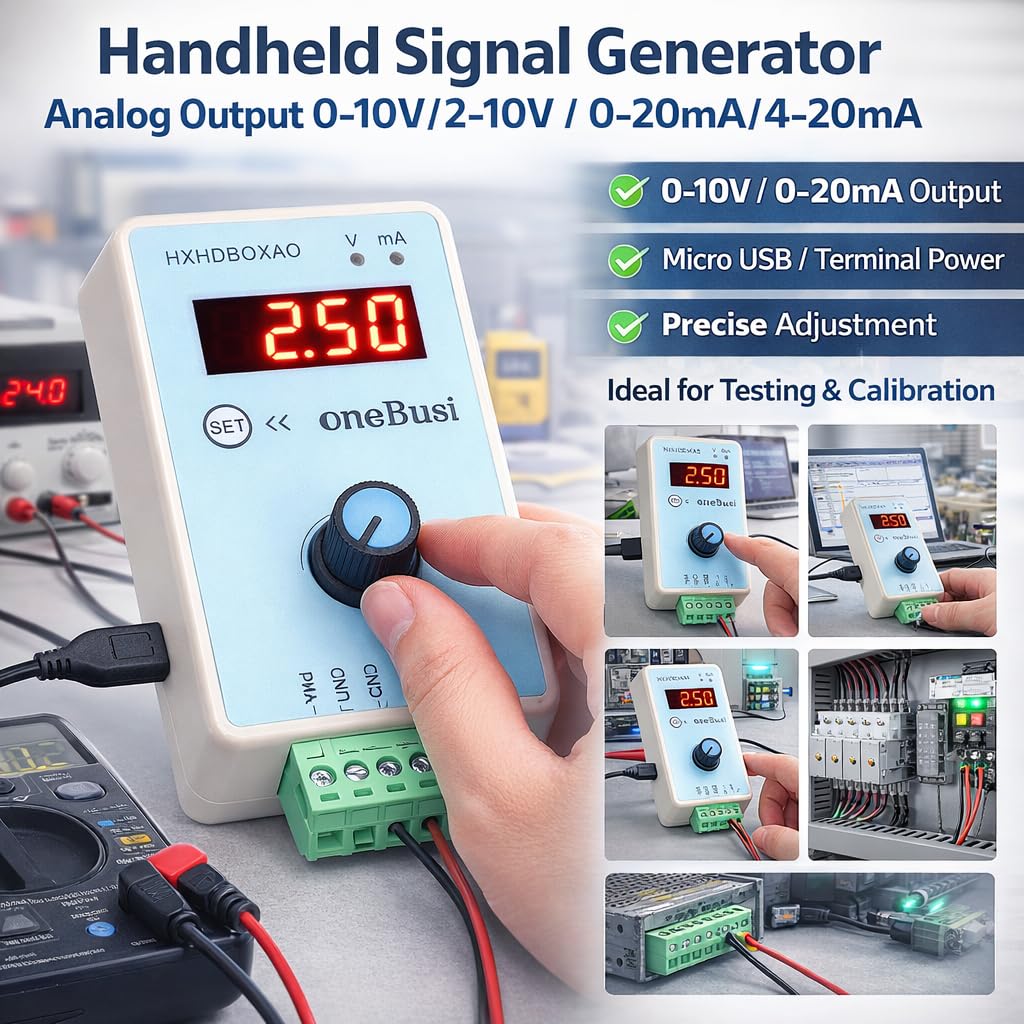 Générateur de Numérique Sortie Analogique Portable Générateur de Numérique 0‑10 V/2‑10 V 0‑20 MA/4‑20 MA Générateur de Fonctions Sortie des Sources de