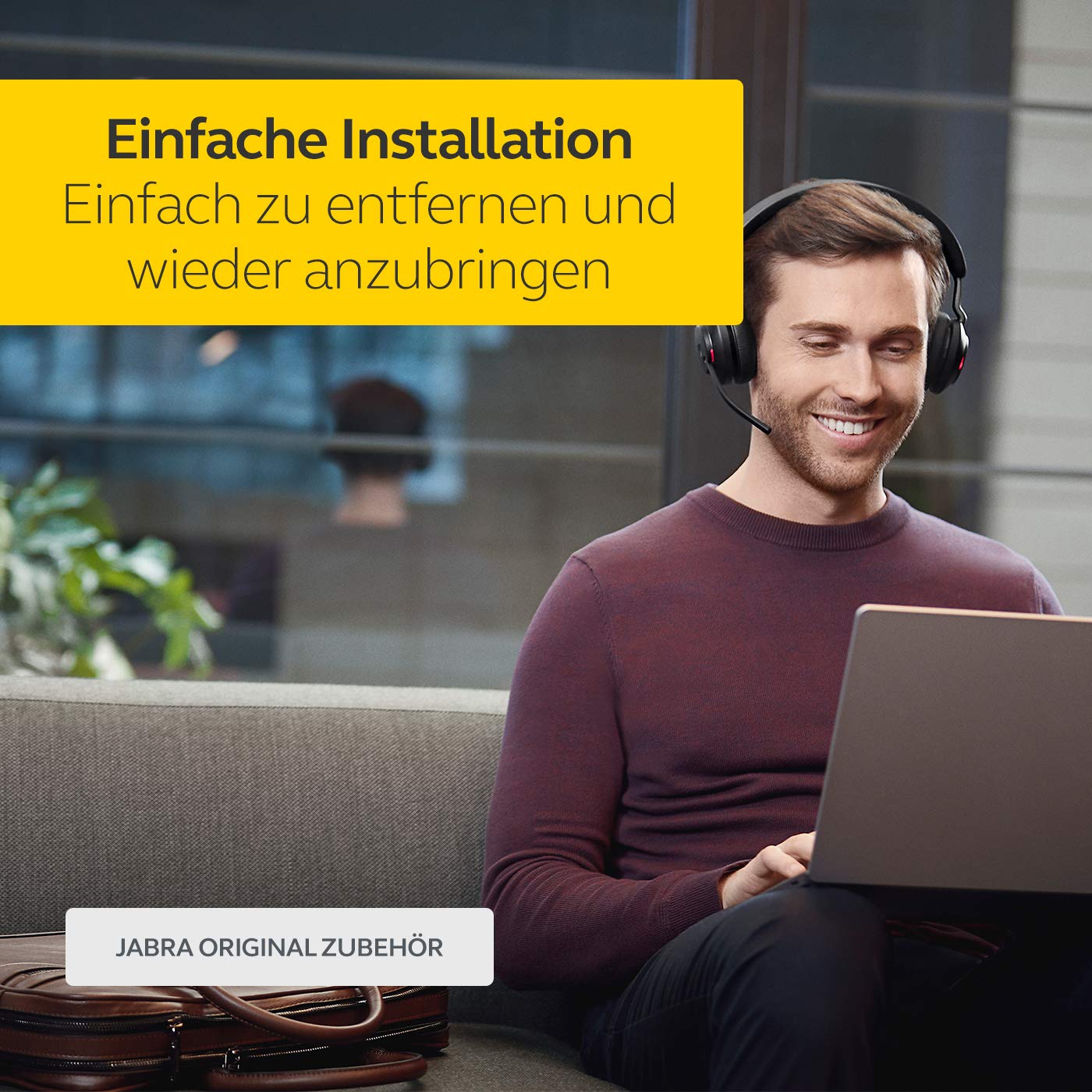 Jabra Kopfhörerpolster für Evolve2 40/65 – 3 Paar, 6 Stück, Ersatz Ohrpolster, Schwarz