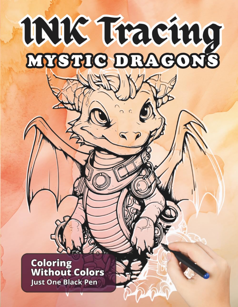 Ink Tracing Mystic Dragons: A Relaxing Reverse Coloring Book to Follow The White Lines And Reveal The Art Featuring Majestic Dragons For All Ages (Ink Heaven - Line tracing Books)