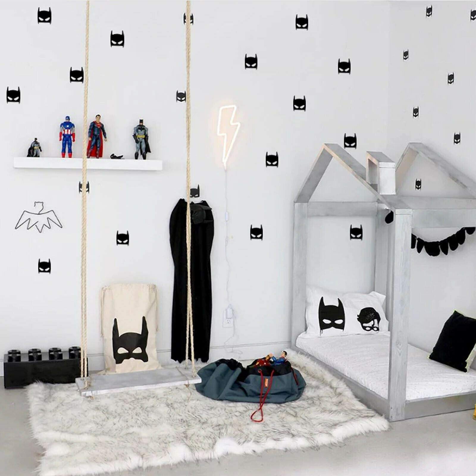 30 Superhero Batman Wall Sticker Vinyl Stickers Kids Bedroom