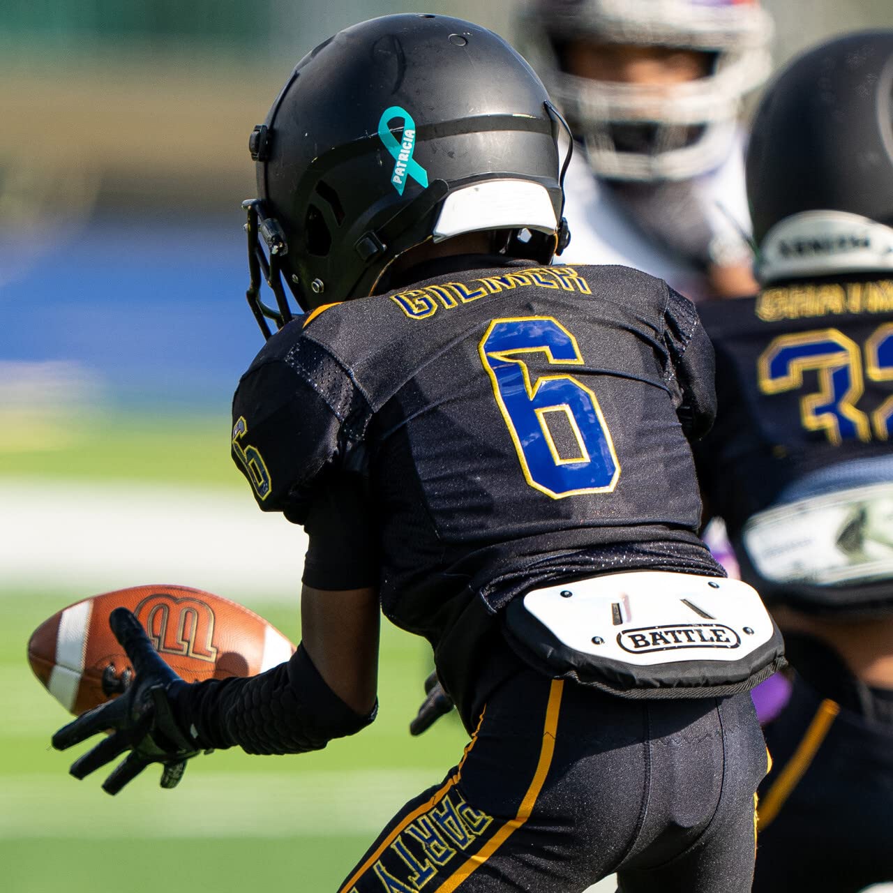 Battle Nightmare Plaque arrière de Football chromée pour Adulte