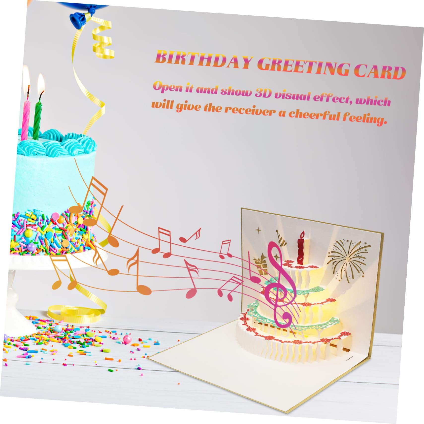 Abaodam 3stücke Geburtstagskarte Mit Musik Und Licht Kreative Glückwunschkarte Für Besondere Anlässe Handmade Geburtstagsgeschenk Für Freunde Und Familie Stilvolles Design Aus