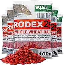 Elixir Gardens UK Rat Poison Poisoning/Killer 1kg Strongest Grain Available Online 10 x 100g Sachets Rodex Rodent Control PRIME
