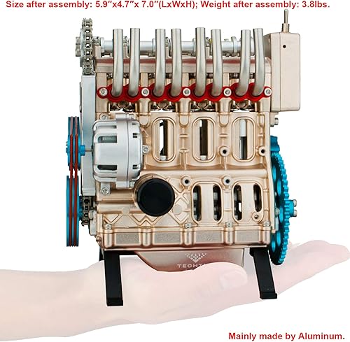 Miniatura 7 de DjuiinoStar Kit de montaje del modelo del motor del vehículo (más de 350 piezas, 3 horas de tiempo de montaje), modelo de funcionamiento del motor