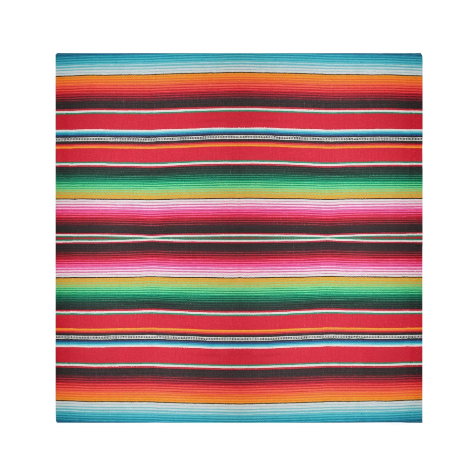 ALAZA Colorful Rainbow Mexican Stripe Cloth Napkins Dinner Napkins Set of 6,Reusable Table Napkins Washable Polyester Fabric for Cocktail Party Holiday Wedding Home Decorative