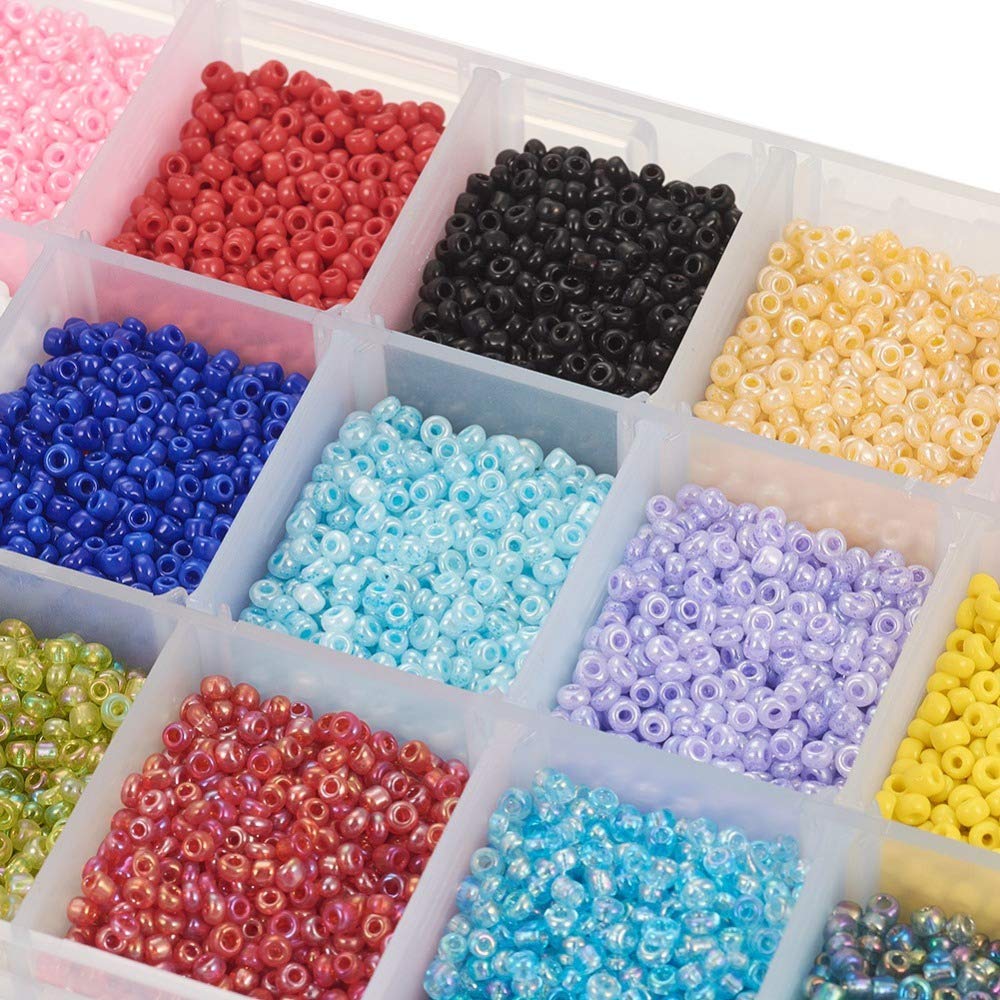 Airssory Lot De 100 Perles En Cristal De Verre Peintes Par