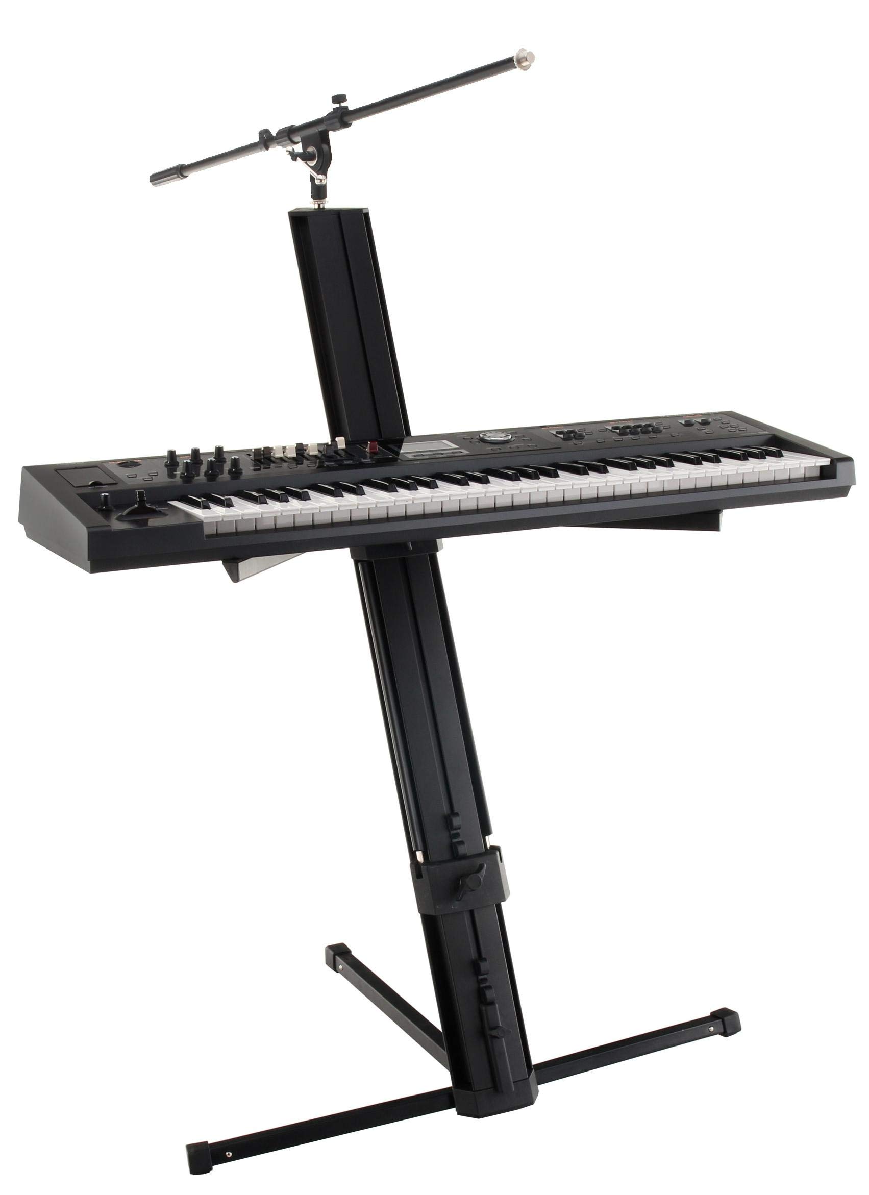 Classic Cantabile Support Clavier KS-100 Noir avec Microperche et Housse de Transport