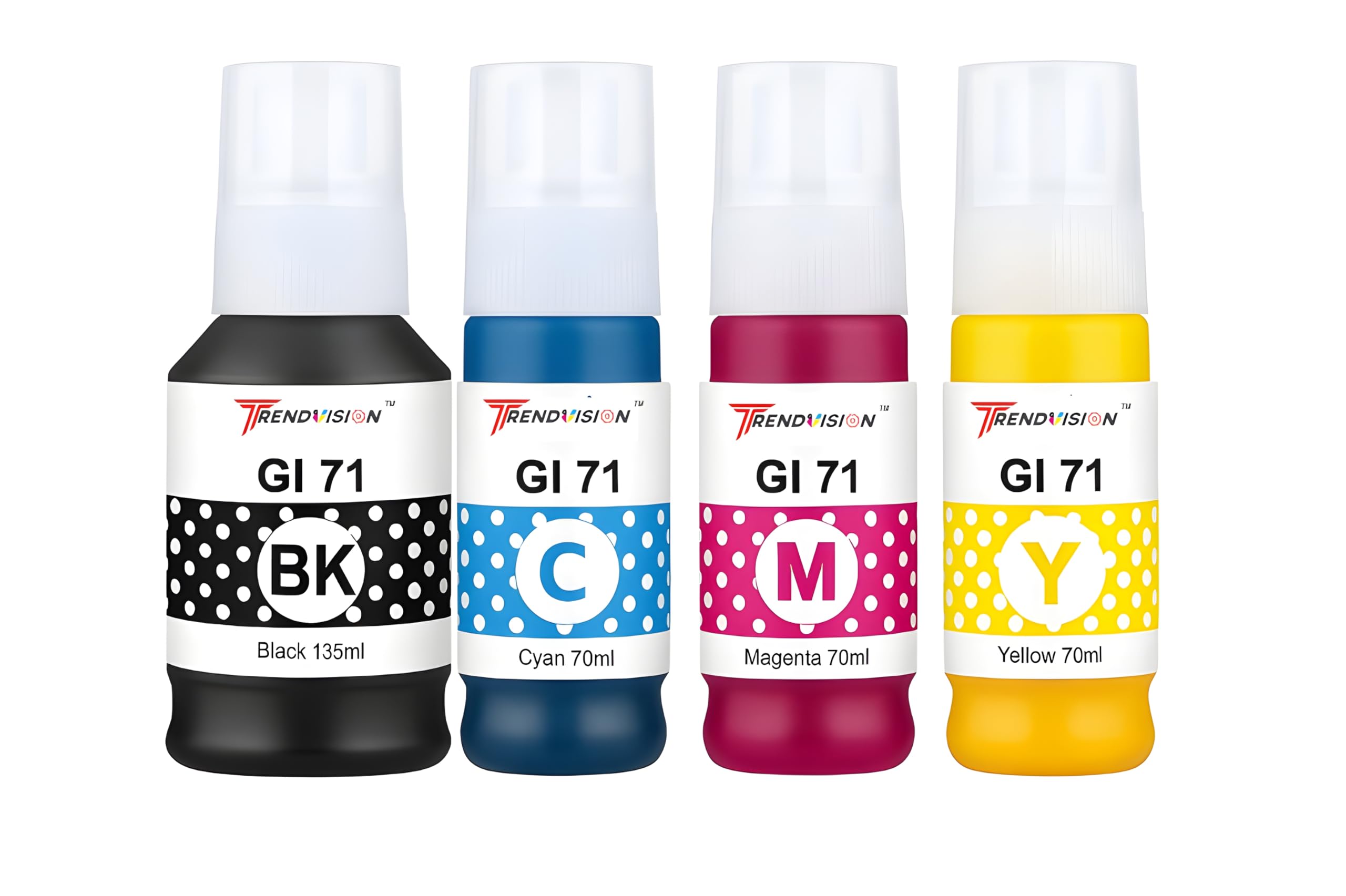 GI-71 Combo Ink Bottle - Compatible with Canon PIXMA G1020, G2020, G2020 NV, G2021, G2060, G3020, G3020 NV, G3060 Printers