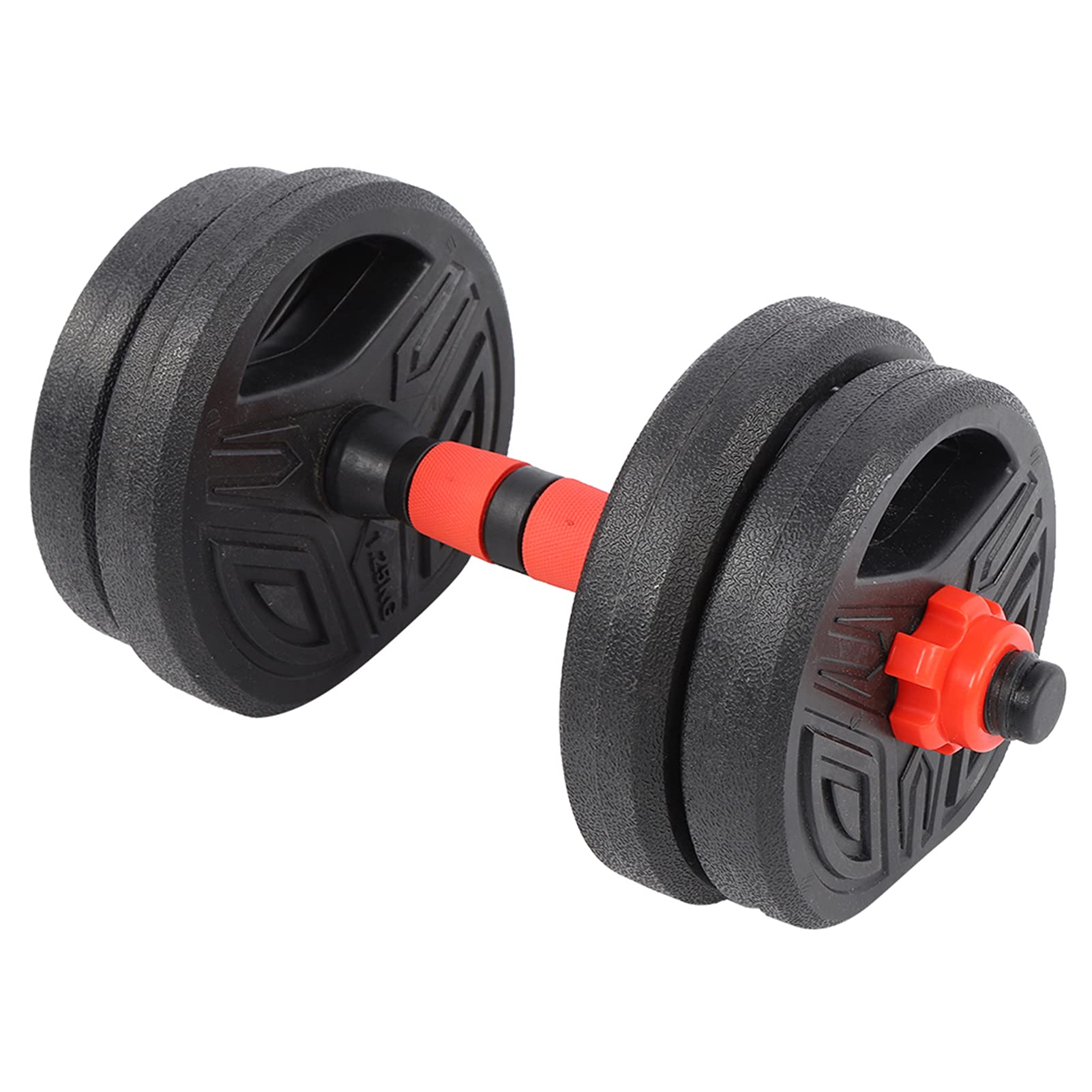 AMONIDA Zestaw Hantli Roundness Regulowany Sprzęt do ćwiczeń w Domu do Treningu Fitness 10 Kg z Prętem łączącym 40 Cm