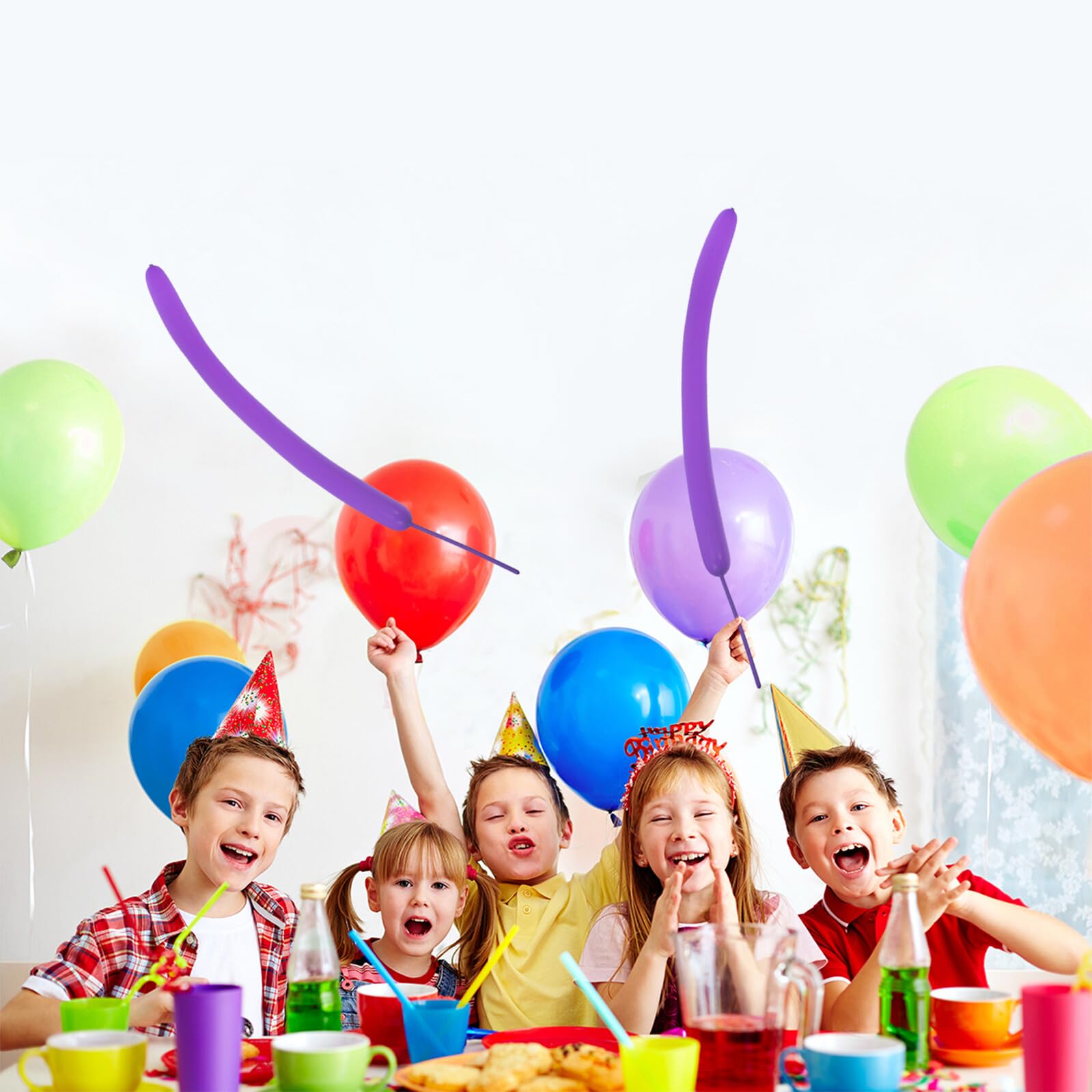 HANABASS 500 Piezas Globos de Látex para Modelar Decoración Creativa de Fiesta y Bodas Kit de Globoflexia Seguro y Resistente para Festivo