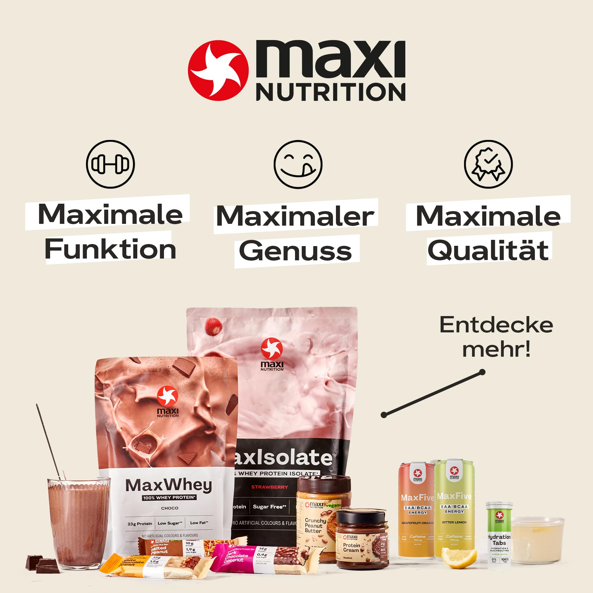MaxiNutrition MaxShake Protein Milchshake Schokolade, 12x 330ml, cremiger Eiweiß-Shake für unterwegs, 25g Protein, low fat & low carb, laktosefrei, ohne künstliche Aromen, Made in Germany