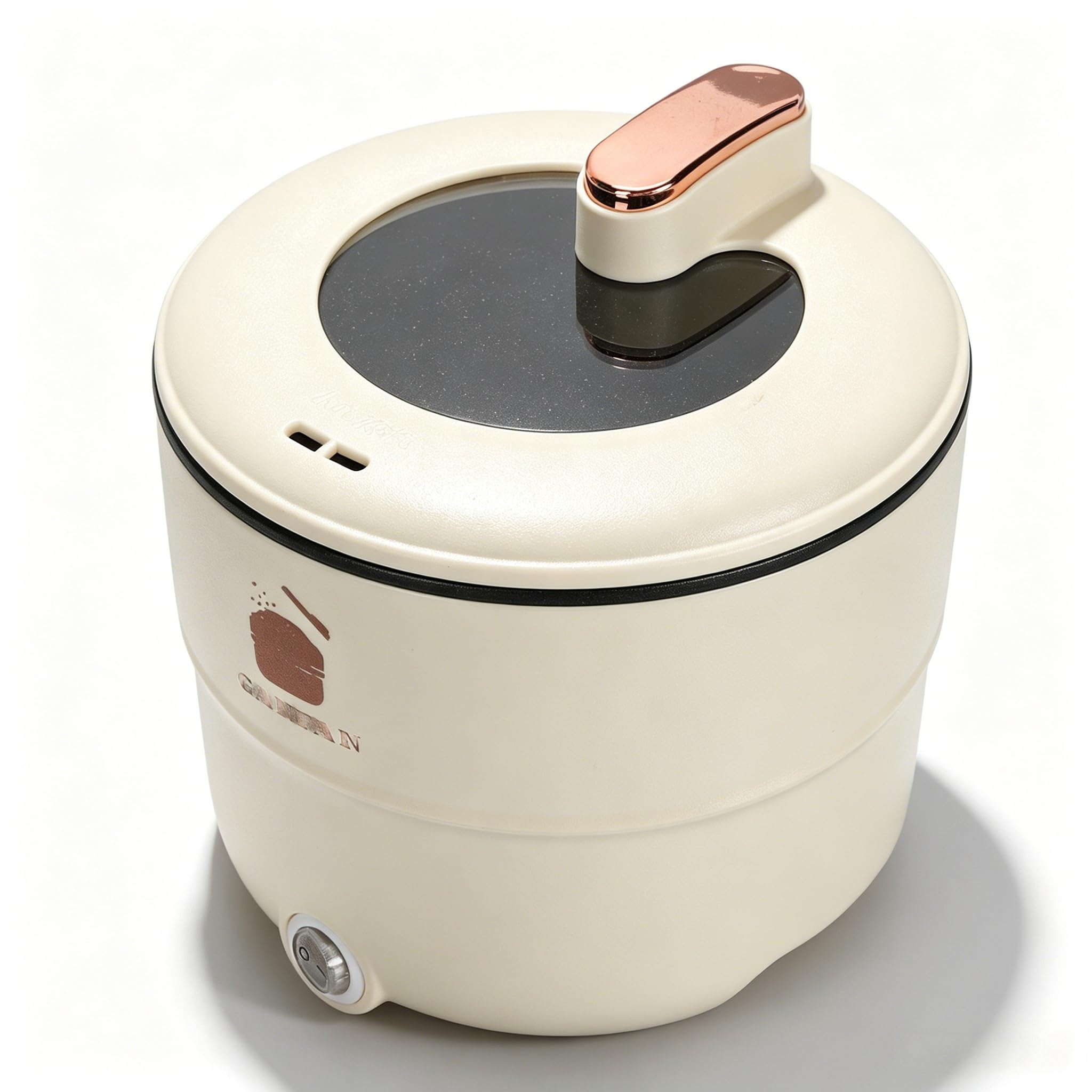 1,8L Elektrischer Heißer Topf, Doppelschicht Hitzeschutz, zum Kochen Dämpfen,Antihaft Kochtopf, Tragbarer Elektrischer Hot Pot, Kochkochtopf für Nudelnsuppe Gedämpft, für Schlafsäle und Büros
