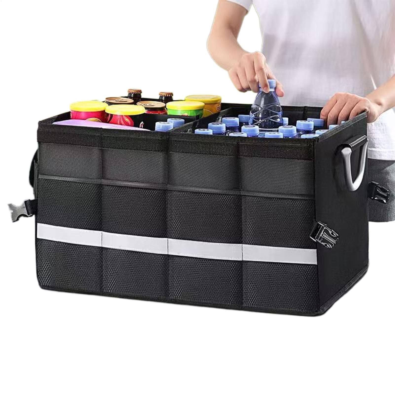 Portaoggetti Per Bagagliaio Organizzazione Pieghevole Multi Scomparti | Organizzatore Auto Bagagliaio Carico Camion Berlina SUV E Altri Veicoli Viaggi Su Strada Must-Have Unisex Spesa Carico Attre