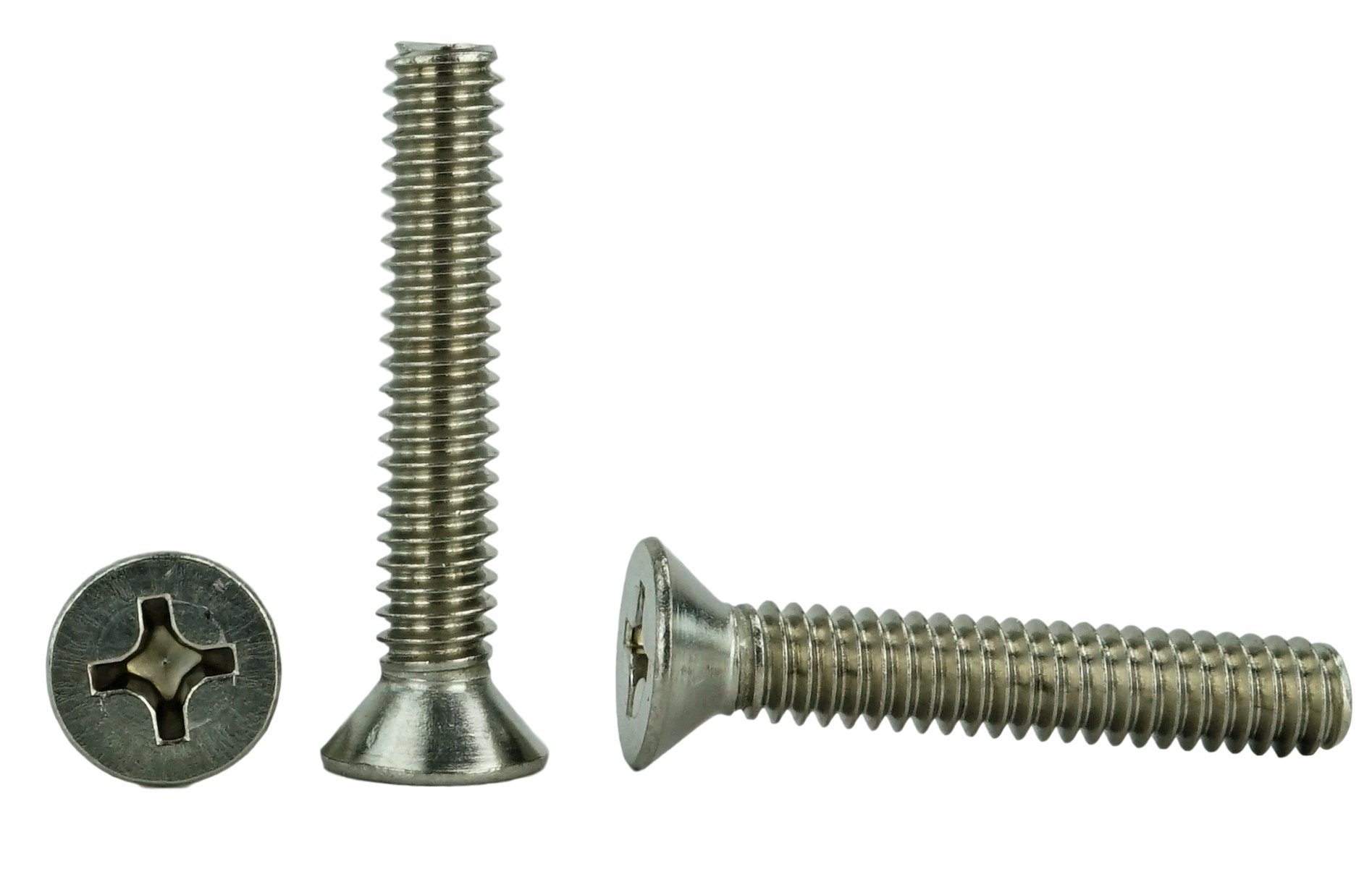 Stainless 1/4-20 x 1-1/2" (5/8" to 2-1/2" Lengths Available) Flat Head Machine Screws, Full Thread, Phillips Drive, Stainless Steel 18-8, Machine