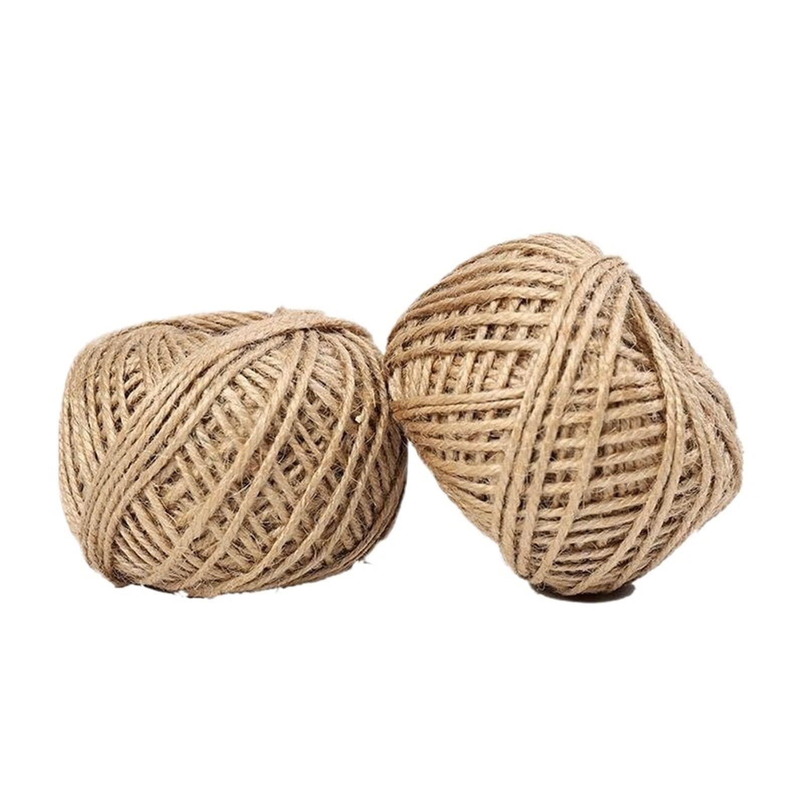 Cuerda de yute de 2 piezas para decoración de bodas, fiestas y hogar rústico