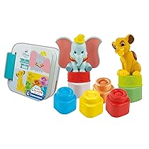 Clementoni – 17817 – Soft Clemmy – Disney Simba & Dumbo Playset – Costruzioni Prima Infanzia, Mattoncini Morbidi Clemmy, Blocchi Bambini 6 Mesi, Gioco Sensoriale, Impilabili, Lavabili, Made in Italy