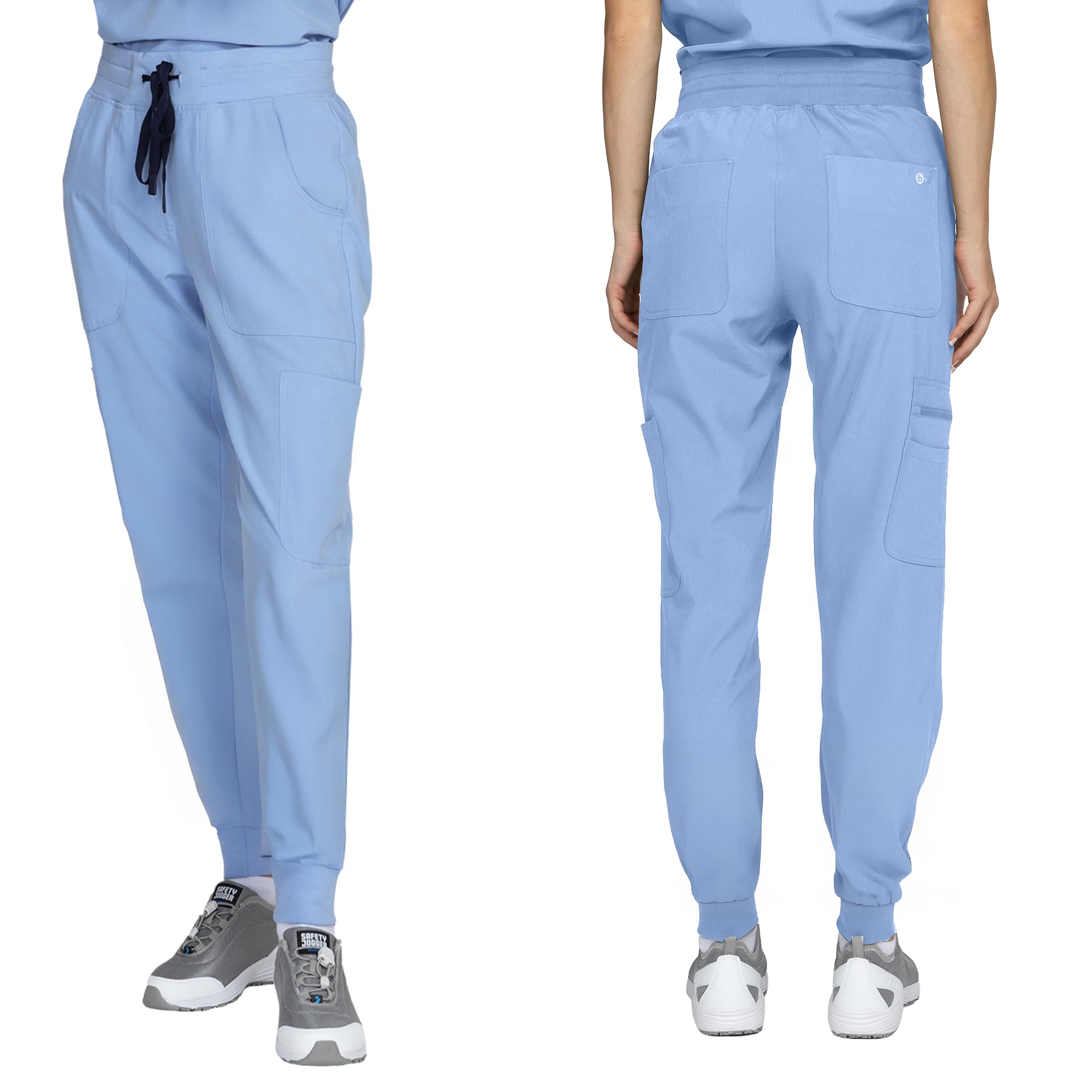 B-well NAOMI Uniforme médico para mujer con casaca y pantalón | Ropa sanitaria elástica, cómoda y profesional
