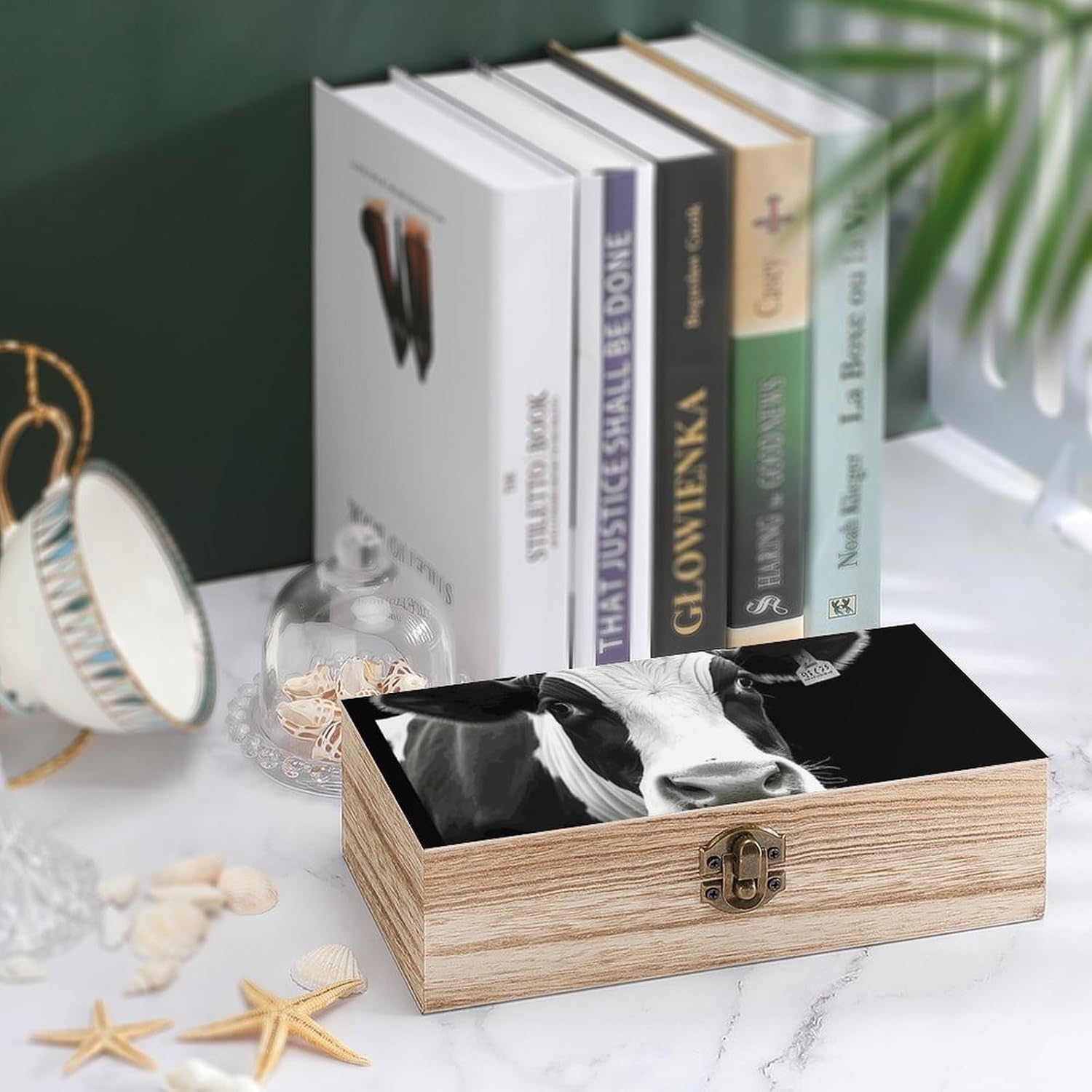 Wooden Storage Box with Lid And Front Clasp Jewelry Keepsake Box Memory Box image 4