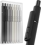 9 Pack stylos à bille noir - 1.0mm Stylos à bille d'encre noire à point de écriture lisse moyenne longue durée Stylo à fidget rétractable pour adultes, hommes, femmes, école, bureau (6 Stylos & 3 Recharges)