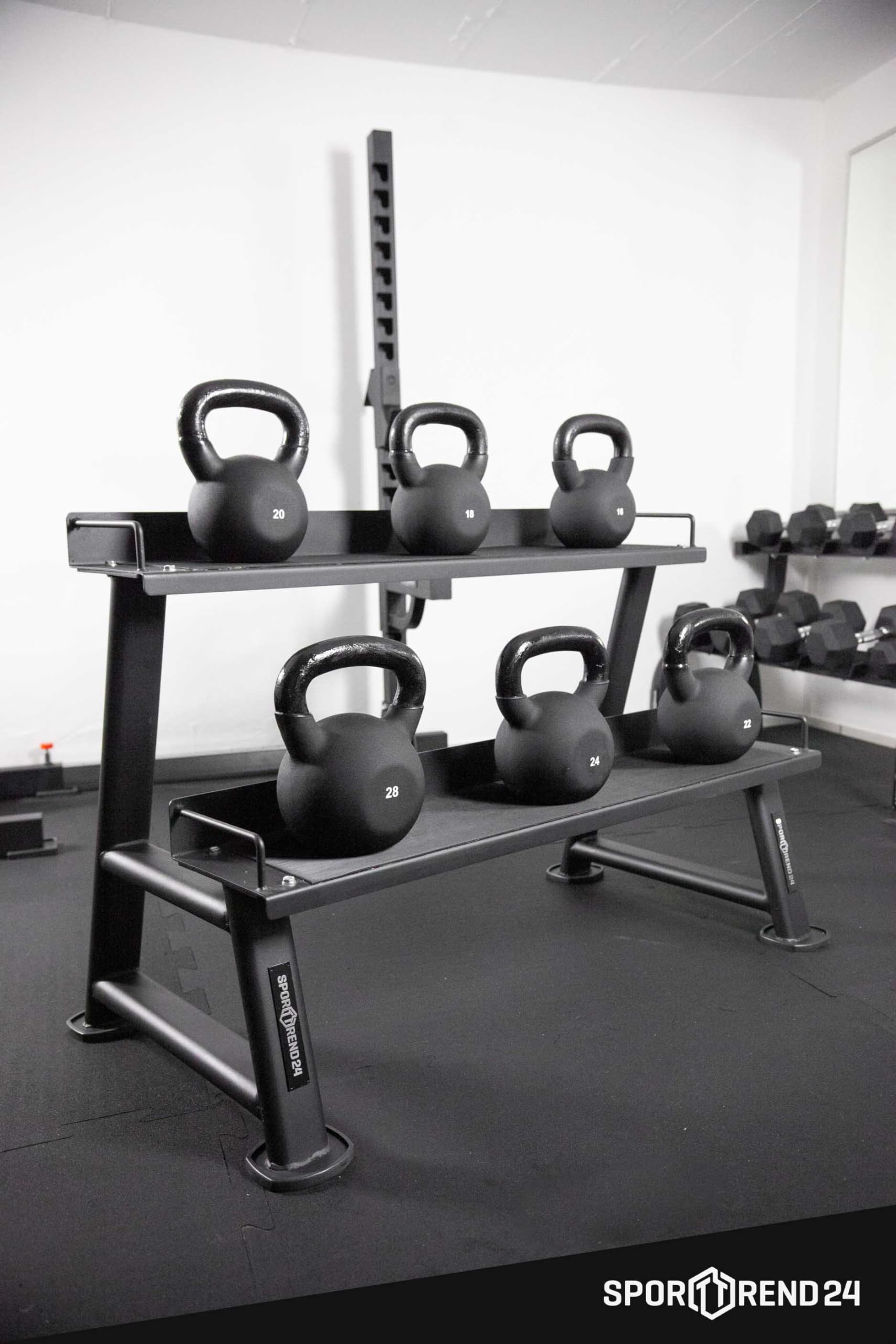 Sporttrend 24® Kettlebellständer | Hantelständer Ständer Ablage Rack Aufbewahrung für 10 Kettlebell Kugelhantel Hantel Sport Fitness Athletik Bodybuildung Home Gym Fitnessstudio Fitnessraum Studio
