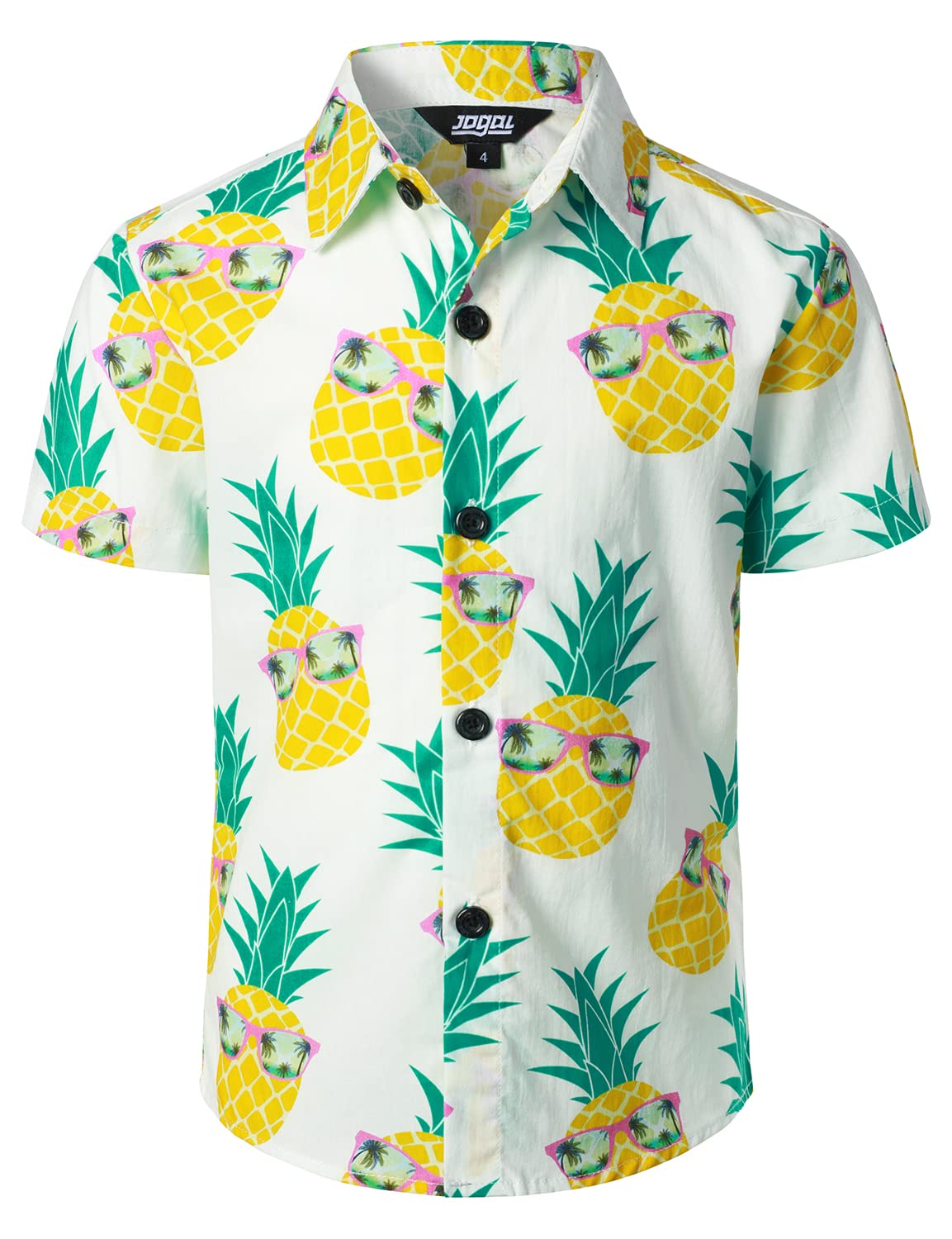 JOGAL Jungen Kurzarm Hawaii Hemd Baumwolle Sommer Freizeit Hemden Für Kinder