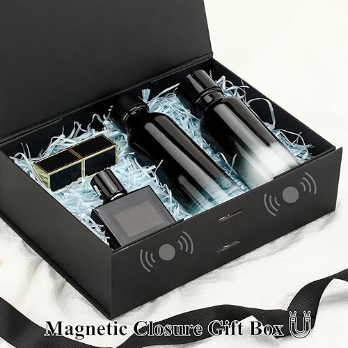 Miniatura 4 de GREDNA Caja de regalo blanca europea con tapa, cajas de cierre magnético, caja de regalo plegable, caja de propuesta de boda, caja de papel