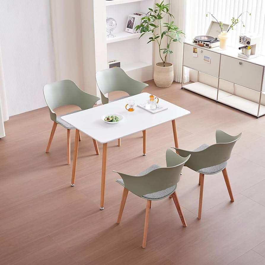 Sedie Da Pranzo Imbottite - Set 4 Pezzi, Schienale Alto, Gambe Metallo, Gialle - Foto 6