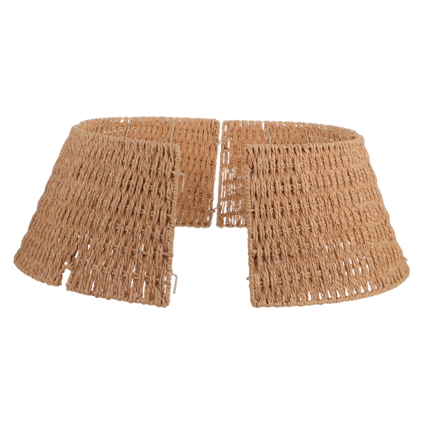 Collar para Árbol de Navidad de Cuerda de Papel Falda Desmontable Rústico para Base de Árbol Cesta Decorativa para Hogar con Temática Farmhouse Fiestas