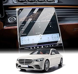 LUWU for 2023 Benz S-Class Screen Protector 2021-2023 Benz S Class W223 Accessories Infotainment Display Screen Protector Tempered Glass Anti-Scratch S-Class S 580 Touchscreen Protective Film 12.8Inch
