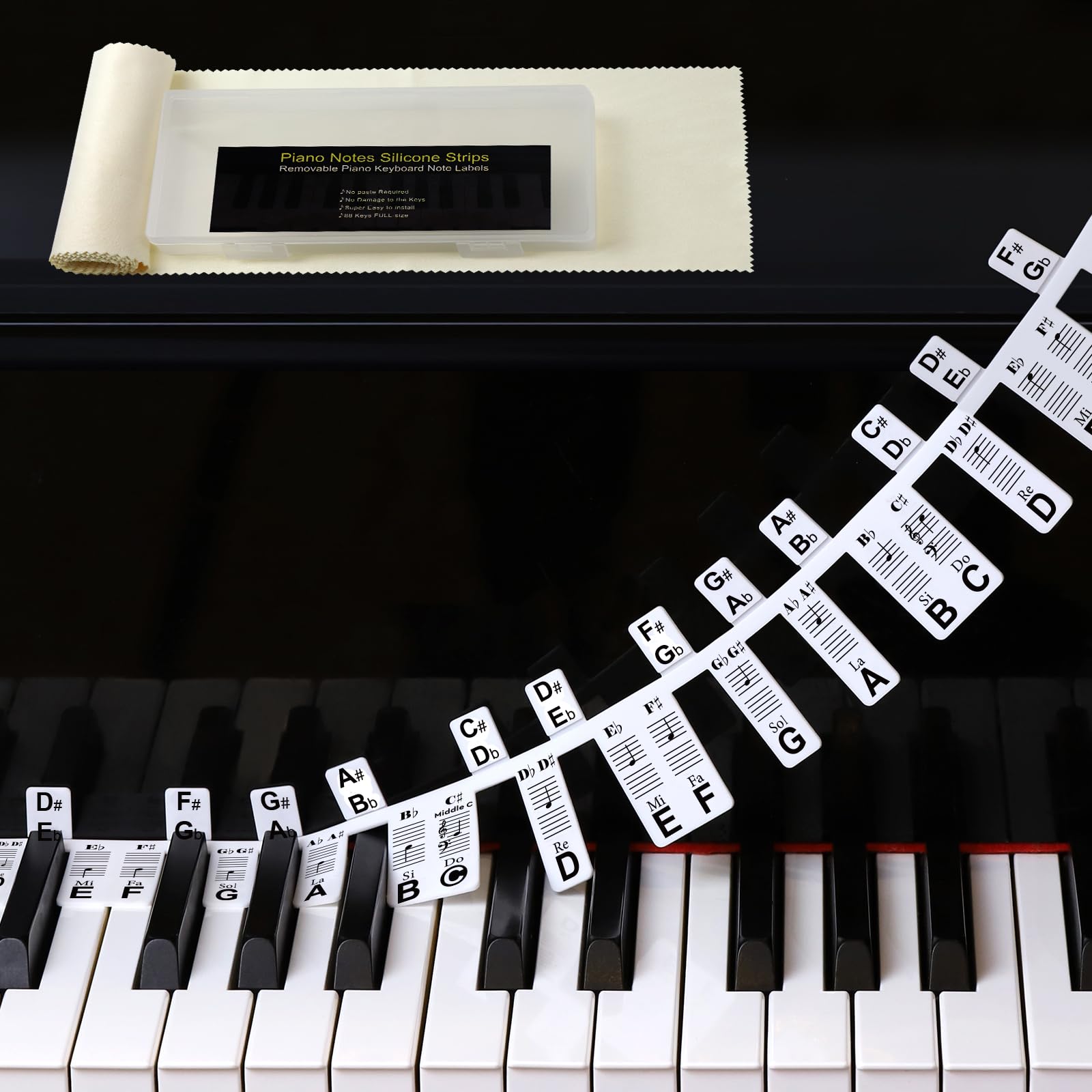 Amazon.com: Myvikcar Removable Piano Notes Guide Labels with Dust