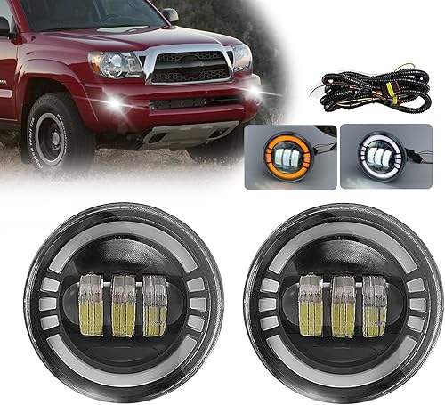 Miniatura 42 de Faros antiniebla compatibles con Nissan Altima 4DR Sedan 2007-2009 con arnés de cableado e interruptor 1999 2000 Civic,LED.,GMC LED amarillo