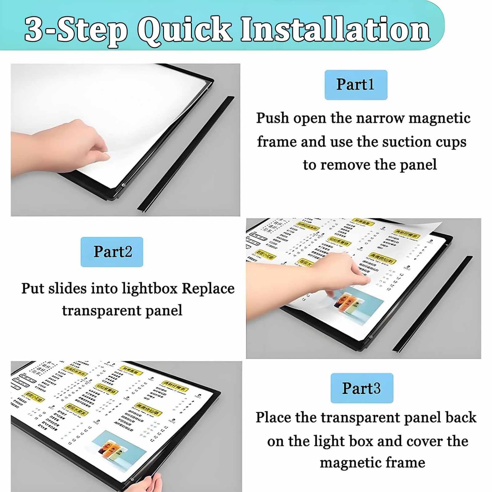 Pantalla LED para Cartel Publicitario, Caja De Luz para Carteles Iluminados con Brazo Telescópico Ajustable 50-100 Cm, Señalización Digital Pared para Tiendas Minoristas 1pc-30 * 40