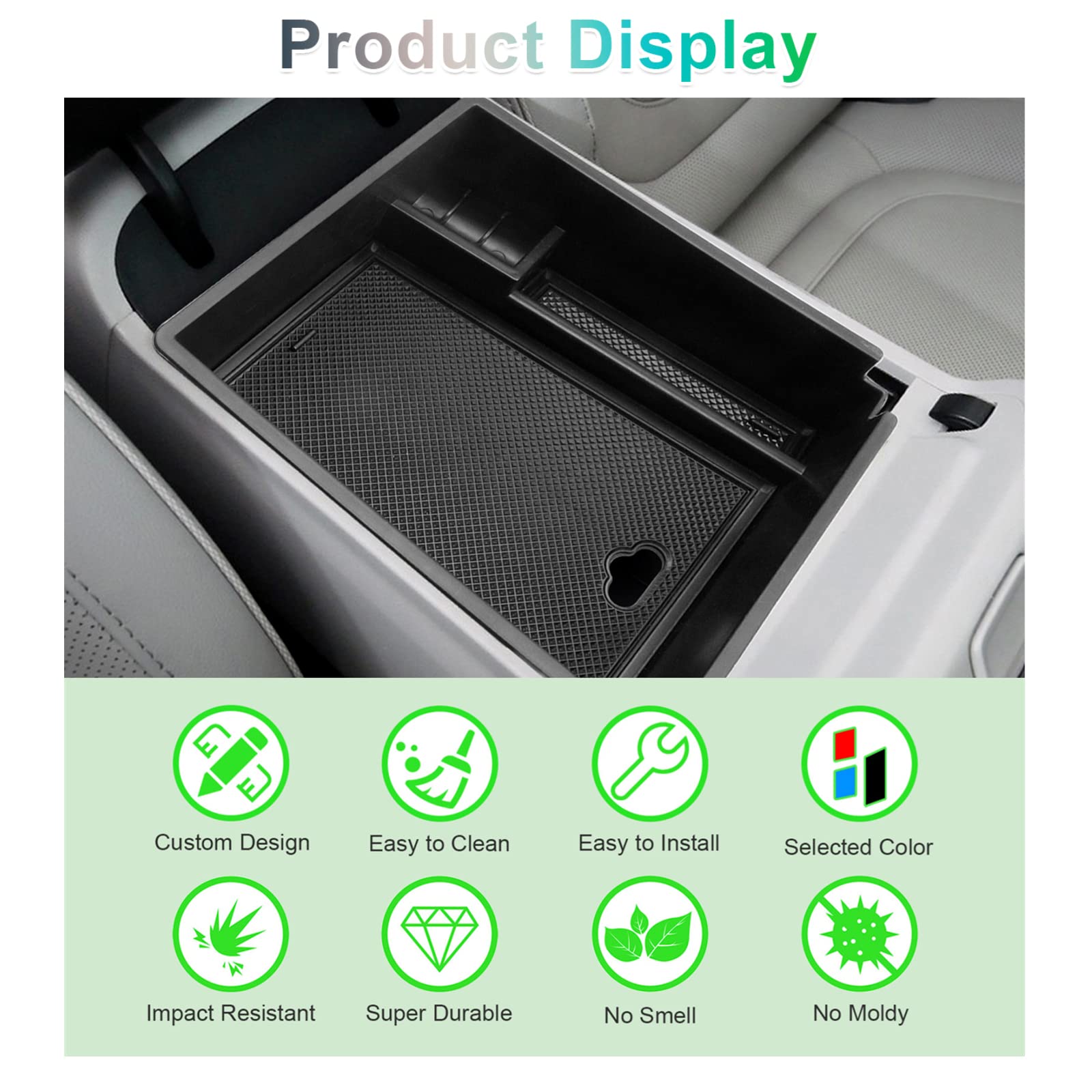 Ruiya Compatible con Hyundai Tucson NX4 2025 2026 (Automático Electrónico) Caja de almacenamiento, Caja Reposabrazos Consola Central Organizador Central Reposabrazos Bandeja Tucson Accesorios