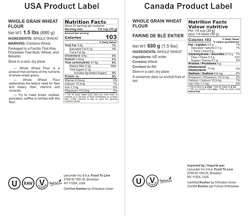Miniatura 9 de Harina de trigo integral, 5 libras  todo propósito, tierra de piedra, molida a partir de granos integrales, sin blanquear, vegano, kosher, granel,