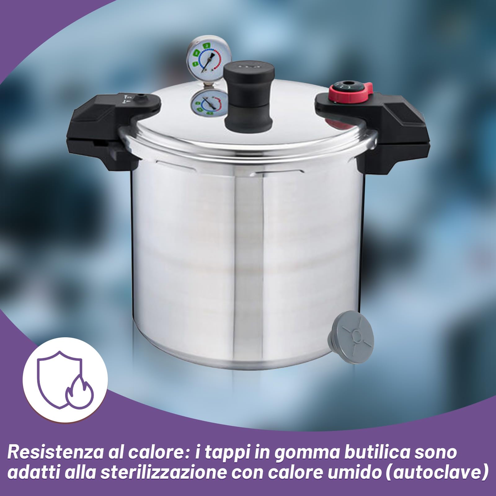 Tappi in gomma per fiale da 13 mm (100 conteggi), porte di iniezione autoguarigione per funghi, fiala di vetro e barattoli di coltura, sterilizzabili a vapore e utilizzabili ripetutamente