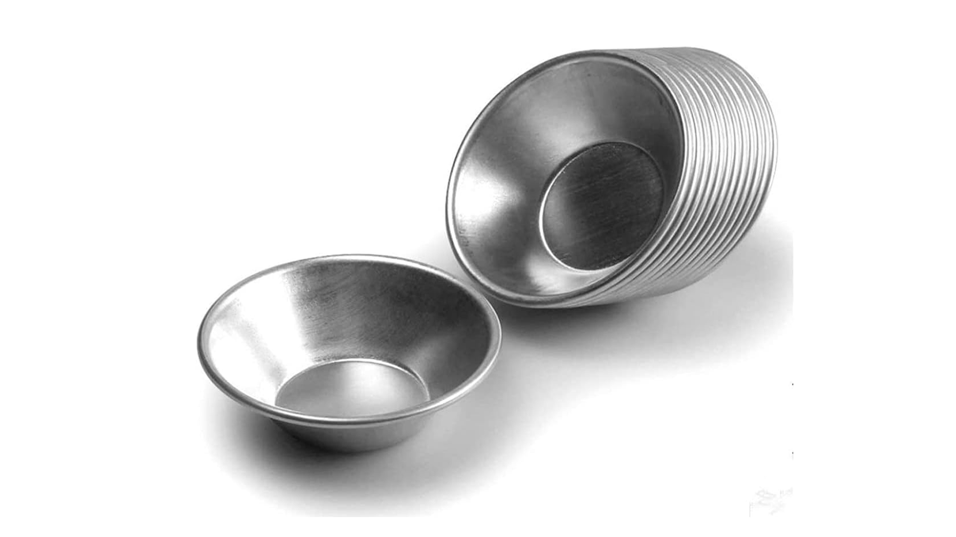 10-Piece Stainless Steel Egg Tart Molds - Round, Oval, Rhombus Shapes, Non-Stick, Reusable - For Mini Pies, Cupcakes, Pudding, Baking