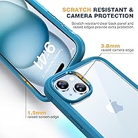 Vista 5 de Diaclara Designed for iPhone 15 Case, Full Body Rugged Case with Built-in Touch Sensitive Anti-Scratch Screen Protector, with Camera Lens Protector